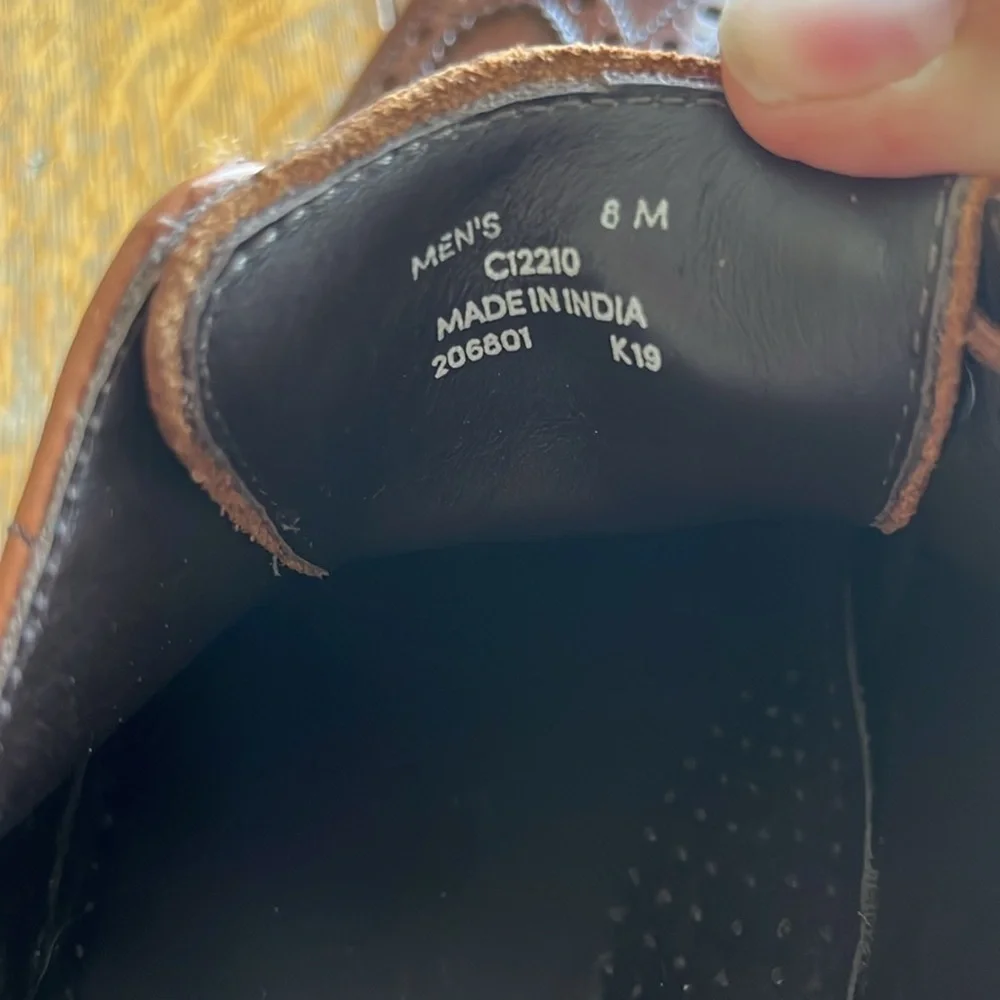 Cole Haan Men’s Shoes Williams Wing II British Tan Color Size 8 M With Box